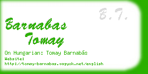 barnabas tomay business card
