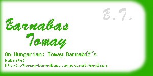 barnabas tomay business card